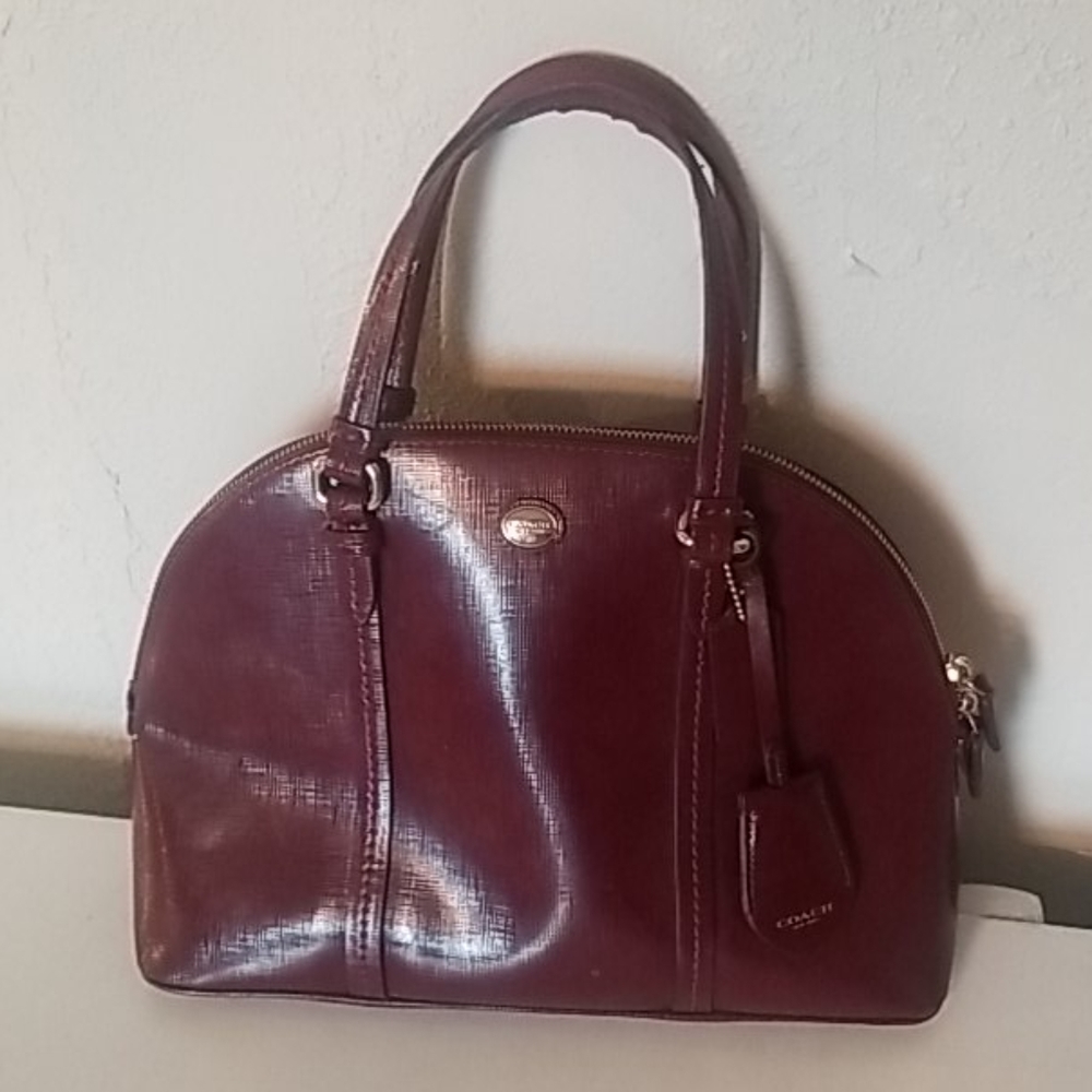 Coach Peyton burgundy bag purse